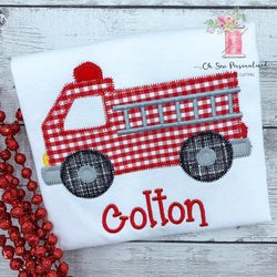 Fire Truck Shirt - Boy Fire Truck Shirt - Fire Truck - Birthday - Firefighters - Boy Truck Shirt