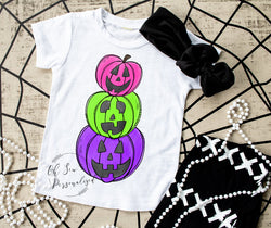 Pumpkin Halloween Shirt - Girl Pumpkin Shirt - Halloween Shirts For Girls - Jack O Lantern Girl Shirt - Halloween Pumpkins - Girly Pumpkins