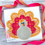 Turkey Girl Shirt - Thanksgiving Girl Shirt - Applique - Embroidery - Thanksgiving - Turkey - Girly Turkey Shirt - Thanksgiving Shirt