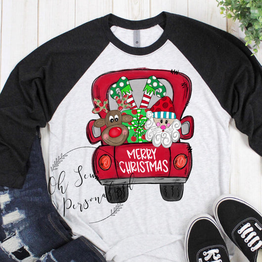 Christmas Womens Shirt - Christmas Shirt - Santa Shirt - Back of Truck Christmas Shirt - Elf - Reindeer - Women's Christmas Shirt