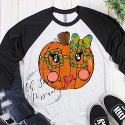 Girly Pumpkin Shirt - Pumpkin Shirt - Womens Pumpkin Shirt - Fall Shirts For Women - Women Fall Shirt - Pumpkin - Pumpkin Glasses