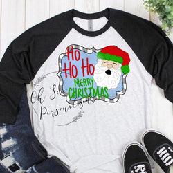 Ho Ho Ho Merry Christmas Shirt - Santa Shirt For Women - Womens Christmas Top - Printed Christmas Shirt - Santa - Womens - Ladies - Ho Ho Ho