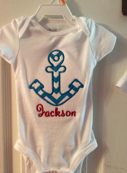 Anchor Shirt for Children - Anchor Shirt for girls - Anchor shirt for boys - anchor shirt - anchor bodysuit