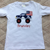 Boy fourth of july shirt - 4th of july shirts for boys - july 4th shirt - monster truck shirt for boys - Patriotic Boy Shirt