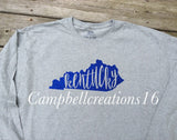 Kentucky long sleeve t shirt / kentucky shirt / long sleeve shirt / state long sleeve t shirt