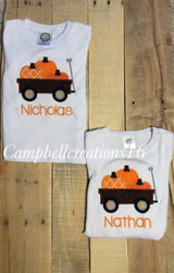 Fall Shirts for Boys - Pumpkin Wagon Fall Shirt - Pumpkin Shirt - Wagon Fall Shirt - Boy Fall Shirts - Fall Boy Shirts - Boy Pumpkin Shirt