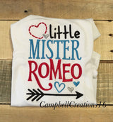 Little Mister Romeo Shirt - Valentine Shirts For Boys - Boy Valentine's Day Shirt - Valentine's Day Shirt For Boys - Boy Valentine - Romeo