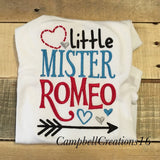 Little Mister Romeo Shirt - Valentine Shirts For Boys - Boy Valentine's Day Shirt - Valentine's Day Shirt For Boys - Boy Valentine - Romeo