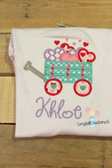 Valentine Wagon Shirt - Valentine Day Shirt For Girls - Girl Valentines Day Shirt - Girl Valentine Shirt - Valentine Shirt - Valentines Day