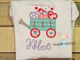 Valentine Wagon Shirt - Valentine Day Shirt For Girls - Girl Valentines Day Shirt - Girl Valentine Shirt - Valentine Shirt - Valentines Day