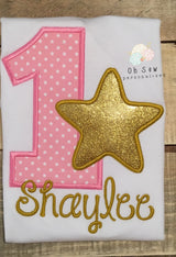 Star first birthday shirt - twinkle star birthday shirt -star birthday shirt