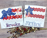 Bow American Flag Shirt - Girl 4th Of July Shirt