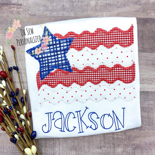 Star American Flag Shirt - Boy 4th Of July Shirt